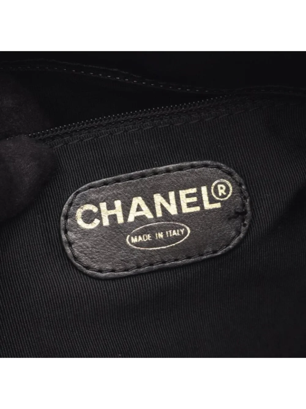 Chanel Shoulder Bag CC Logo Black Lambskin CC